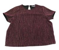 Černo-fuchsiovo-zlaté třpytivé tričko Name it