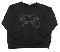 Černá mikina s ovladačem Shein