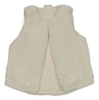 Smetanová kožešinová podšitá vesta 