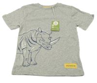 Nové - Šedé tričko s nosorožcem
