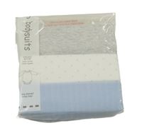 Nové - 3set - 3x body - šedé + světlemodré + bílé s hvězdami Dunnes