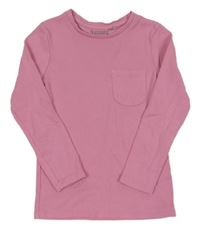 Růžové žebrované triko Nutmeg