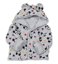 Šedá zateplená propínací mikina s Mickeym a kapucí Primark