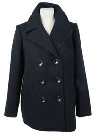 Dámský tmavomodrý vlněný kabát Principles 