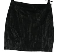 Dámská černá koženková sukně Bershka 