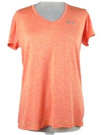 Dámské neonově oranžové melírované sportovní funkční tričko Under Armour