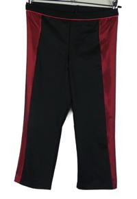 Dámské černo-červené sportovní capri legíny M&S