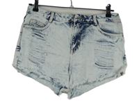 Dámské světlemodré plísňové riflové kraťasy s prošoupáním Denim 