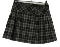 Dámská černo-hnědá kostkovaná skládaná sukně George 