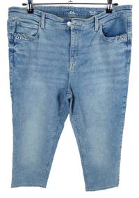 Dámské světlemodré skinny capri rifle C&A