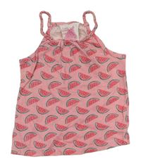 Růžový crop top s melouny Yd.