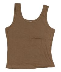 Hnědý crop top Shein