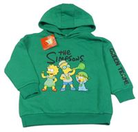 Zelená mikina se Simpsons a kapucí Primark