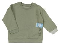 Nové- Khaki mikina s nápisem Matalan