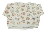 Bílá mikina se srdíčky a Bambim Disney