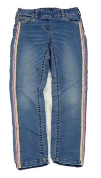 Modré džegíny s proužkem C&A