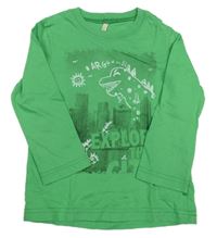 Zelené triko s obrázkem Benetton