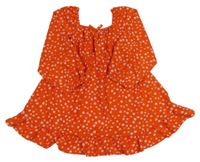 Červené květinové šaty Primark