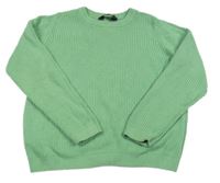 Zelený žebrovaný svetr Primark