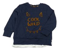 Tmavomodrá mikina s potiskem George