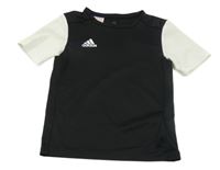 Černo-bílé sportovní tričko s logem Adidas
