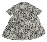 Černo-bílo květinové šaty Besties