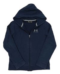 Tmavomodrá propínací mikina s kapucí Under Armour 