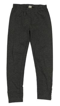 Tmavošedé legíny s knoflíky Tu