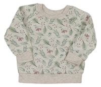 Světlerůžová mikina s listy Primark