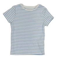 Bílo-modré pruhované žebrované tričko F&F