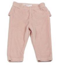 Světlerůžové plyšové kalhoty s volánkem mayoral