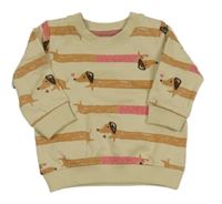 Béžová mikina s jezevčíky Ergee