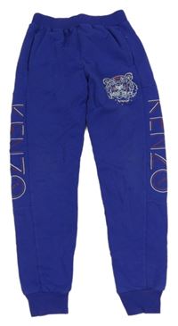 Kobaltově modré tepláky s tygrem 