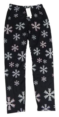 Nové - Černé legíny s vločkami PatPat