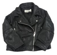 Černý koženkový křivák H&M