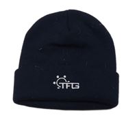 Tmavomodrá čepice s výšivkou 