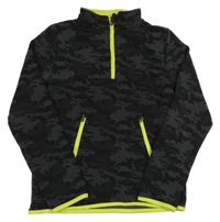 Černo-šedá vzorovaná sportovní mikina Ergeenomixx