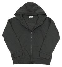 Tmavošedá propínací mikina s kapucí Primark