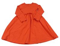 Červené bavlněné šaty s mašlí