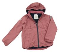 Starorůžová šusťáková jarní bunda s kapucí H&M