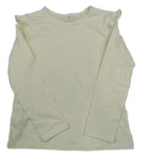 Smetanové triko s volánky H&M