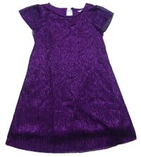 Purpurové třpytivé plisované šaty M&Co