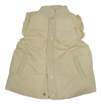 Smetanová šusťáková zateplená vesta 