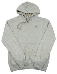 Šedá melírovaná mikina s kapucí Raw