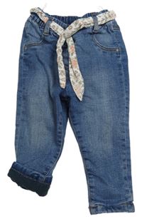 Modré podšité rifle s páskem C&A