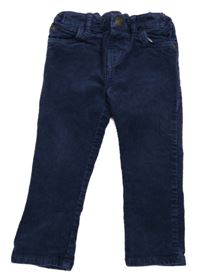 Tmavomodré manšestrové kalhoty John Lewis