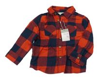 Nové - Červeno-tmavomodrá kostkovaná košile Primark