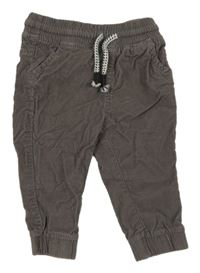 Šedé manšestrové cuff kalhoty Topomini