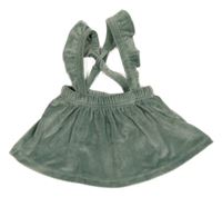 Zelenošedá sametová sukně s kšandami Carter´s 