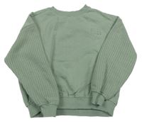 Zelenošedá oversize mikina s nápisem Lucy Mecklenburgh